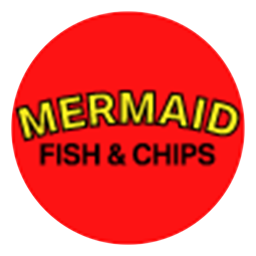 Mermaid Fish and Chips  logo.
